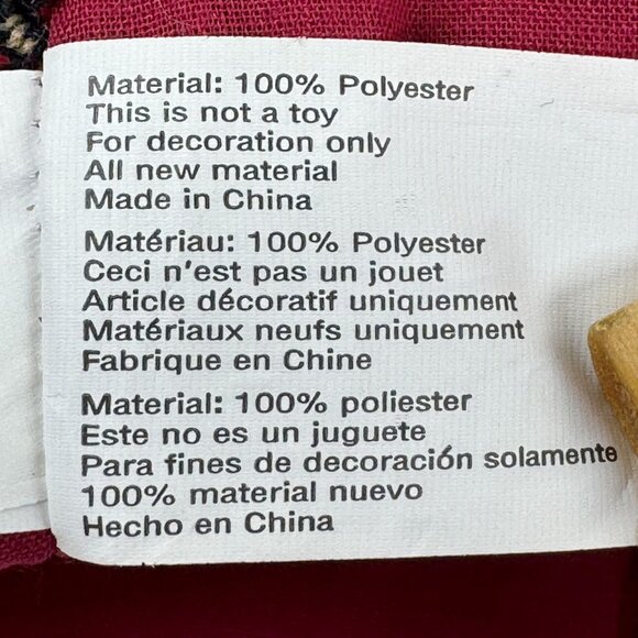 Christmas Stocking Santa Red Country Plaid Design Holiday Lined Large 18 inches - Picture 6 of 10